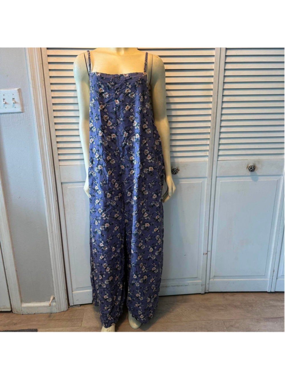 Women's Unbranded Floral Jumpsuit 3X Purple Yellow